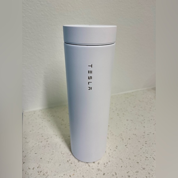 Tesla White Tumbler - Picture 2 of 6